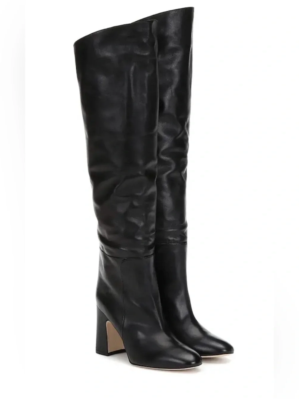Stuart Weitzman Lucinda convertible black leather suede fold down boots size 6.5